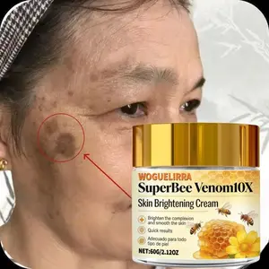 Bee Venom Facial Cream with Retinol, Nicotinamide, Vitamin C, Brightens Skin, Evens Tone, Moisturizes, Reduces Dark Spots, for All Skin Types, Hydrating