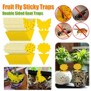 50PCS Yellow Sticky Insect Traps | Double-Sided Fruit Fly & Fungus Gnat Traps for Indoor & Outdoor Plants, Fruit Fly Killer