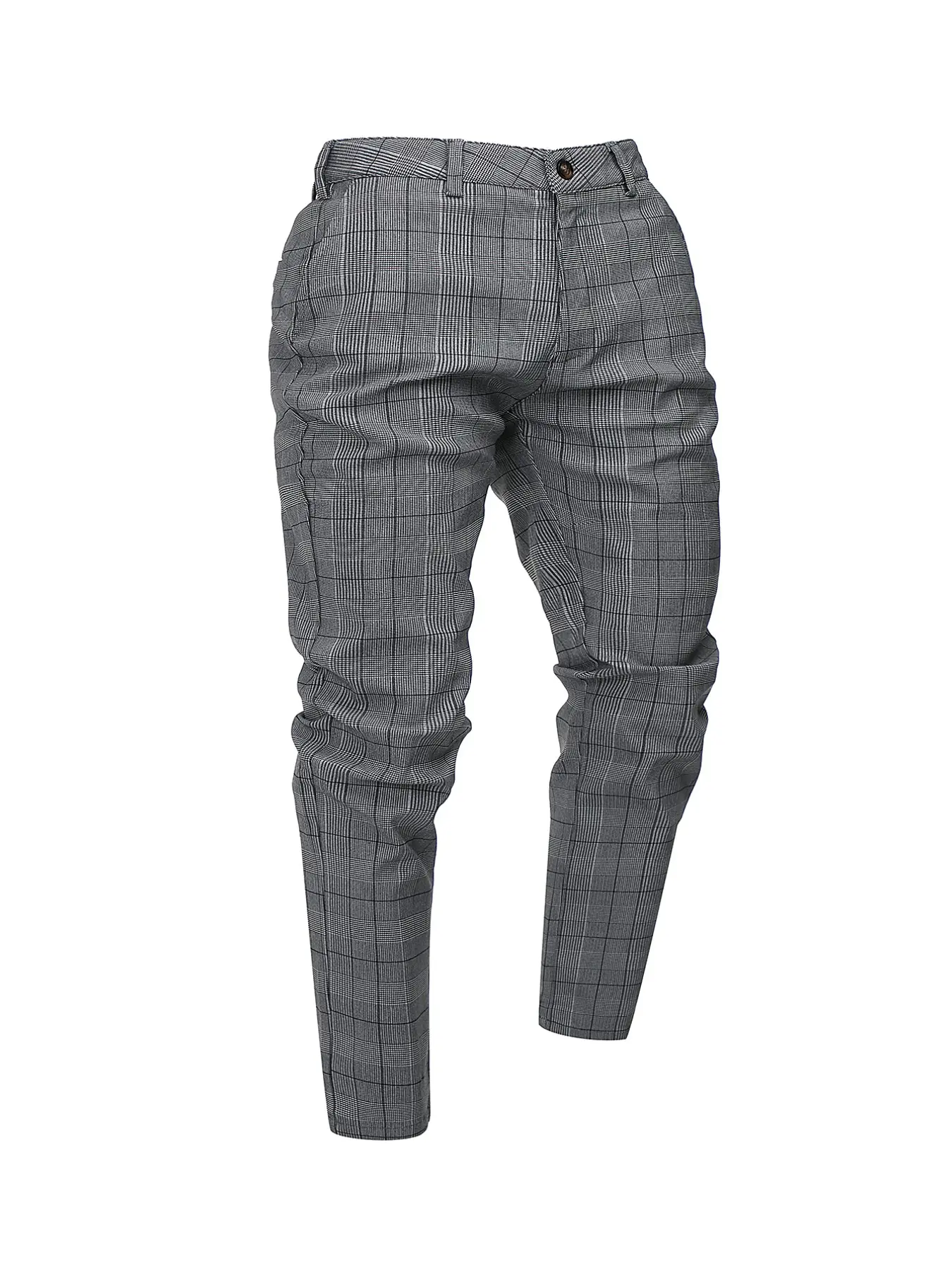 Men's Elegant Casual Business Pants, Breathable Comfort Stretch Men's Trousers, Birdseye Pattern Suit Pants, Versatile Long Pants, Plaid Trouser