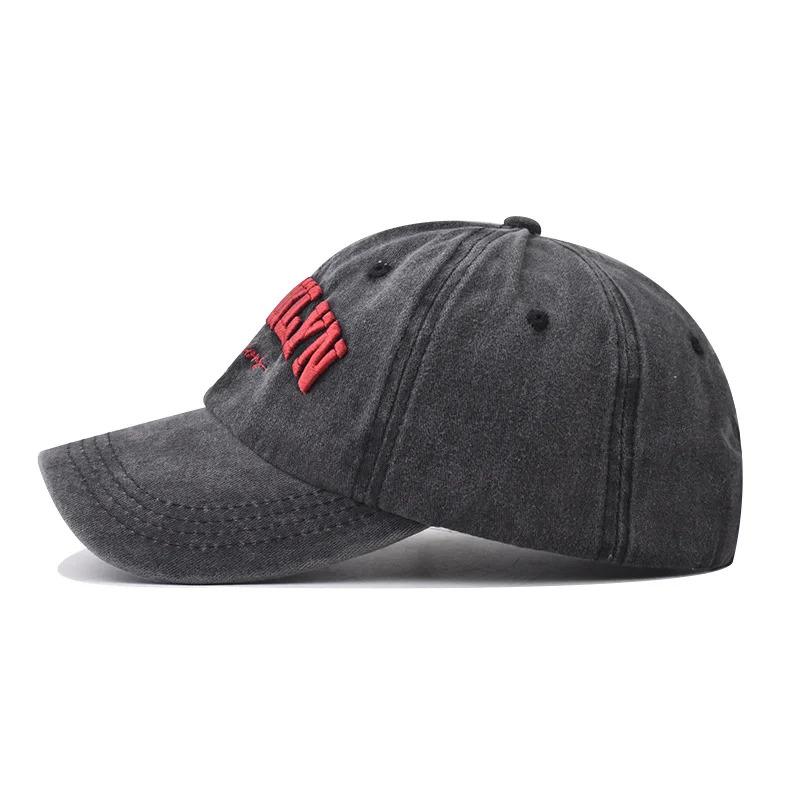 Retro brooklyn Letter Embroidery Baseball Caps Spring Summer Men Women Cotton Adjustable Casual Hat Hip Hop Streetwear Sun Hats