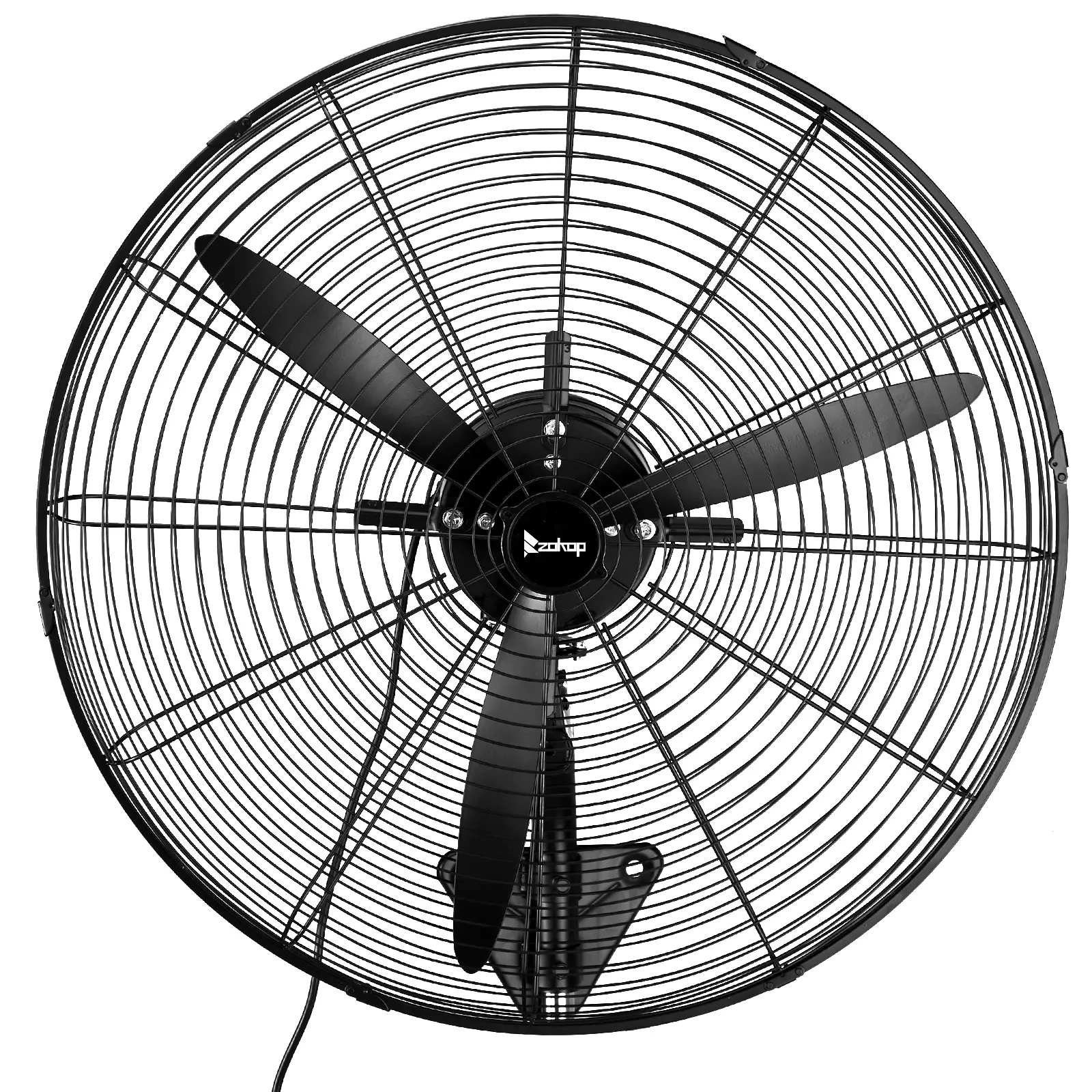 26 Inch Wall Mounted Oscillating Fan, Industrial Heavy Duty Metal Fan with Copper BLDC Motor, 4 Speed Powerful Airflow Fan for Indoor Outdoor Garage Workshop Use