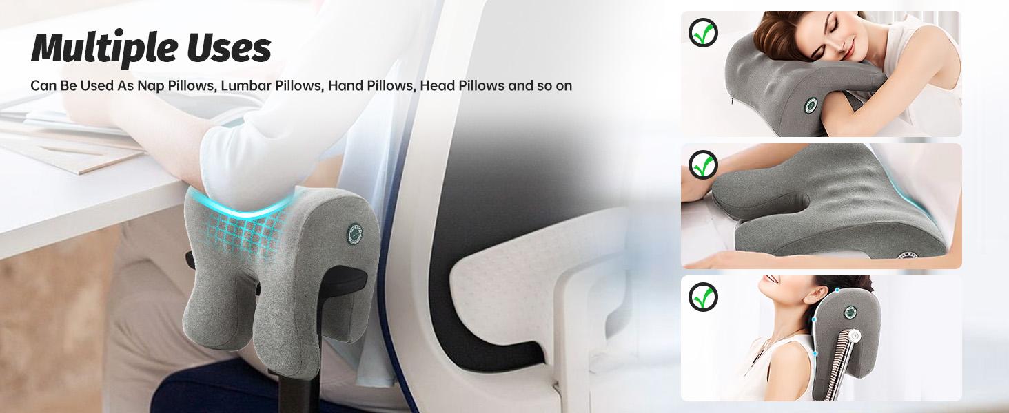 Headrest Office Chair Neck Pillow Ergonomic Desk Pillow for Napping ...