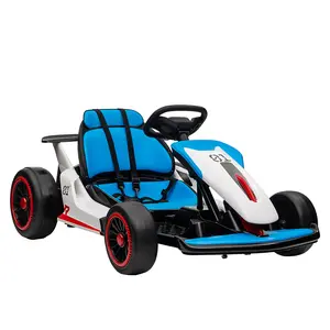 24V Electric Go Kart for Kids Ages 6+, Dual Motors, 7Ah Battery, Drift Function, 2-Speed Pedal Ride On Toy, Music Mode, Safety Belt, Max Load 110lbs, Perfect for Holiday or Birthday Gift