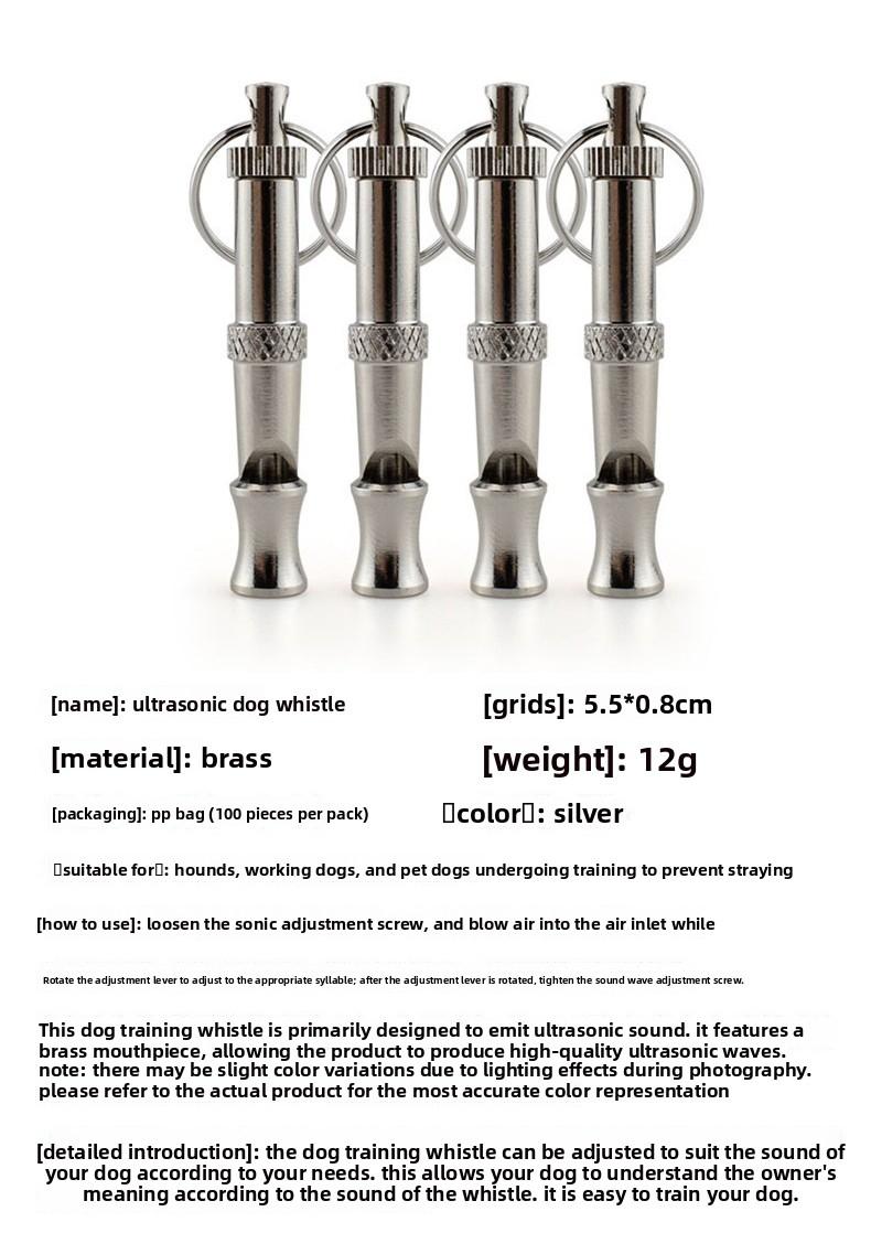 Professional Dog & Pigeon Training Whistle - Ultrasonic Sound Signal Whistle - Durable Metal Whistle for Obedience Training & Carrier Pigeons - Portable Keychain Tool for Pet Owners