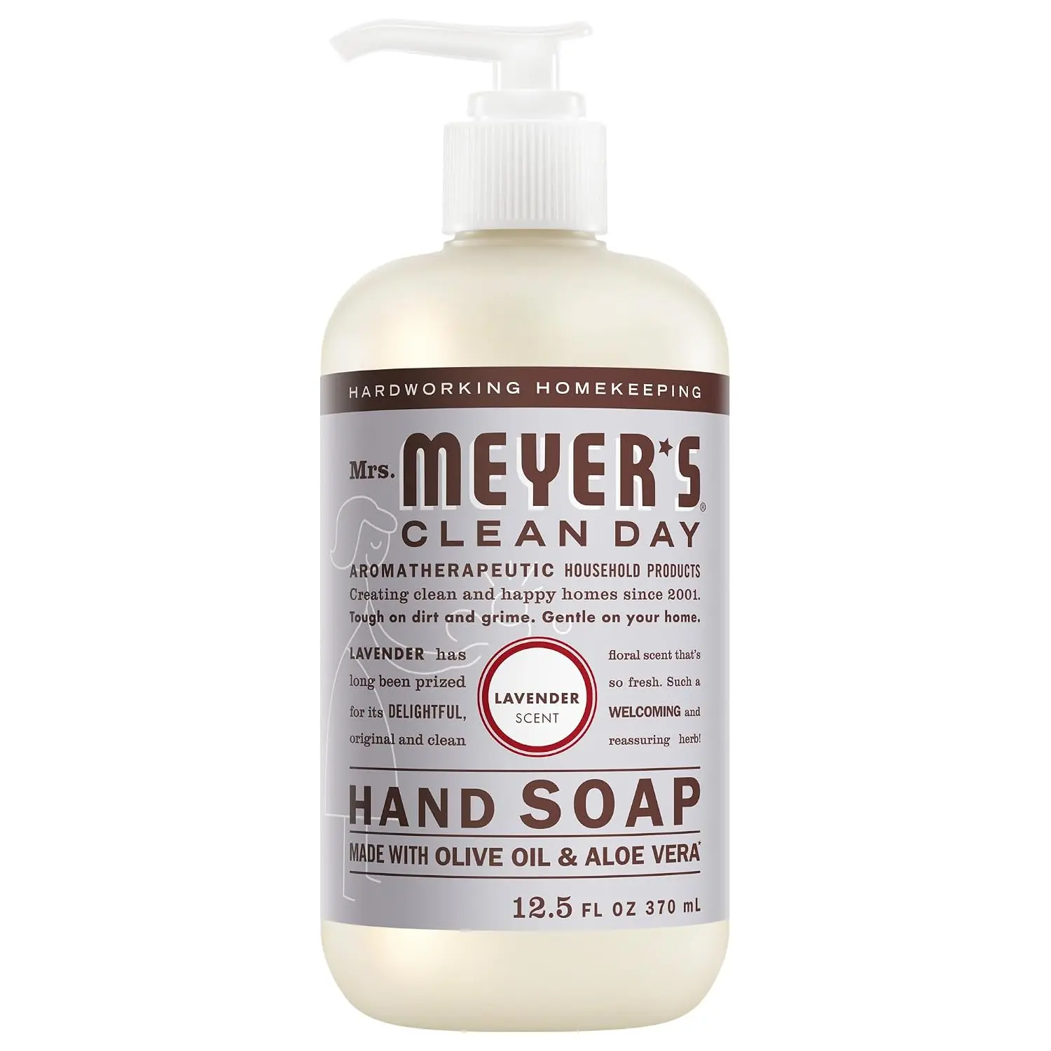 Hand Soap, Gentle Daily Liquid Hand Wash, Lavender Scent, Household Soap for Bathroom & Kitchen, 12.5 Fl Oz
