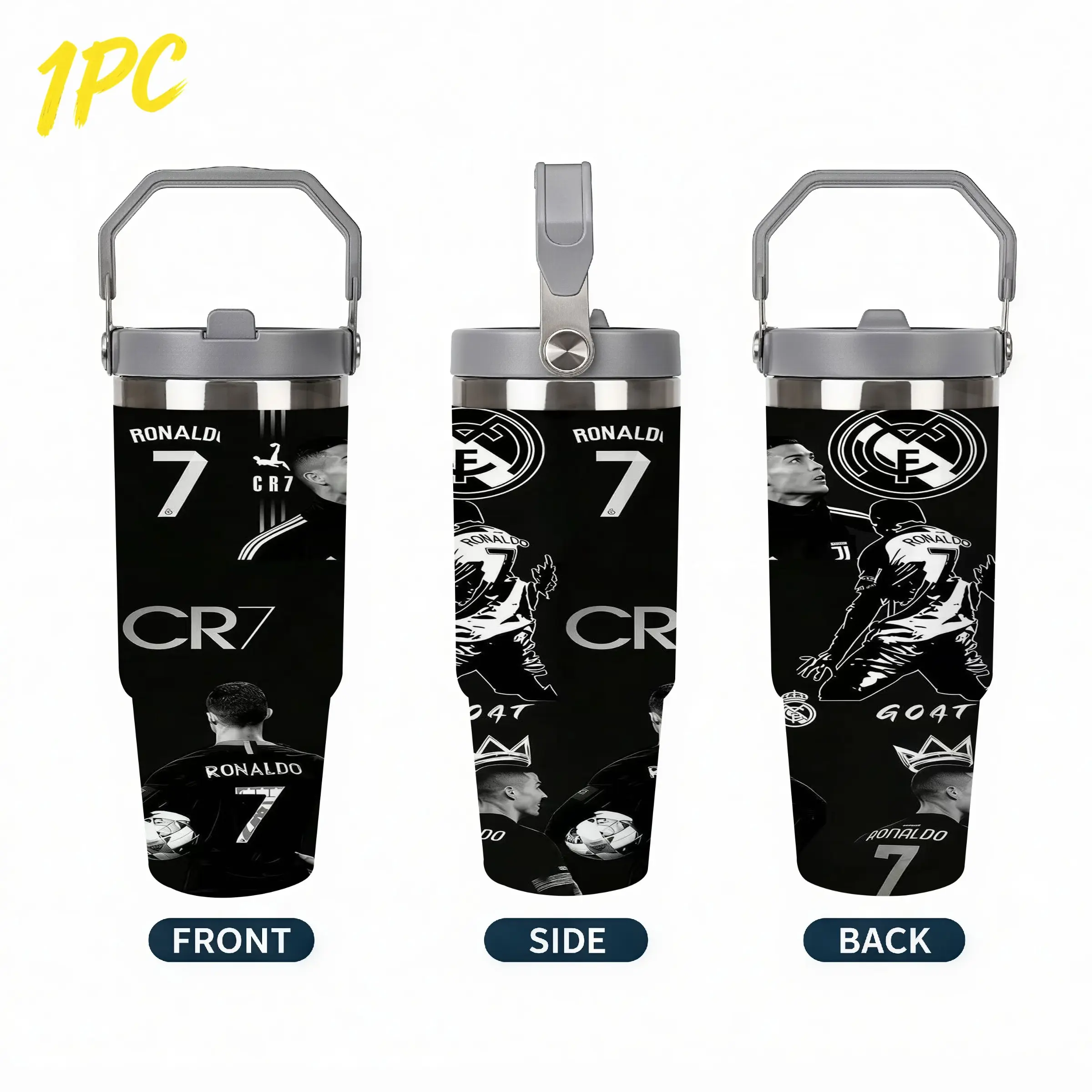 1pc 30oz Large Capacity 304 Stainless Steel Portable Travel Tumbler For Daily Outdoor Hydration Drinkware