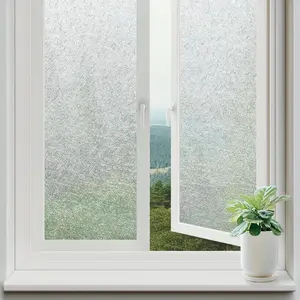 Window Privacy Frosted Glass Film, Decorative UV Sun Blocking Frosting Window Clings Decals for Home Bathroom Door Coverings, 17.5 X 78.7 inches