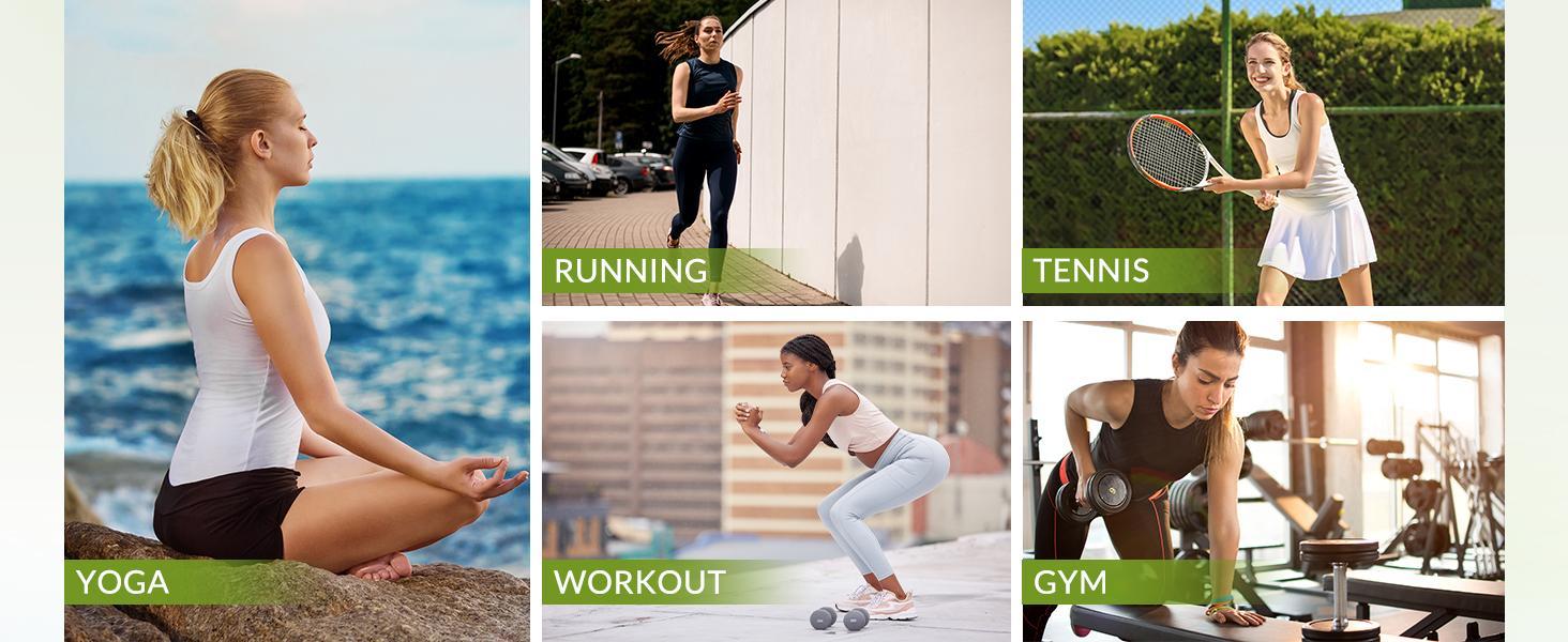 Baleaf Women's UPF 50+ Workout Tank Top Lightweight Sleeveless Gym Shirt Soft Loose Fit Athletic Top with Curved Hem for Yoga and Running