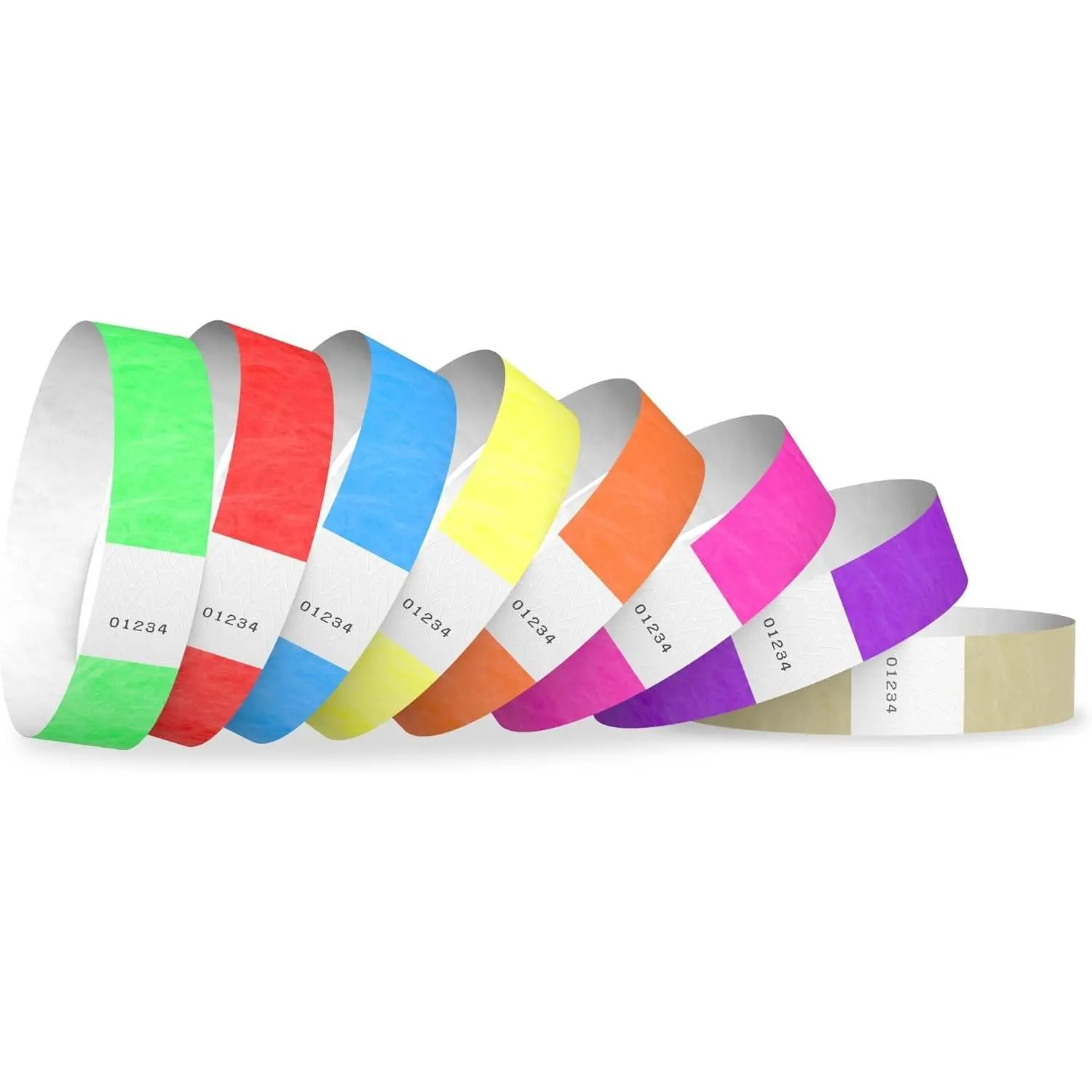 1,600 Tyvek Wristbands for Events, 8-Color (200 Bands per Color) | Tamper-Proof Design Prevents Reuse – Premium-Grade Bracelets for Hospital & Medical ID, Party, VIP Identification