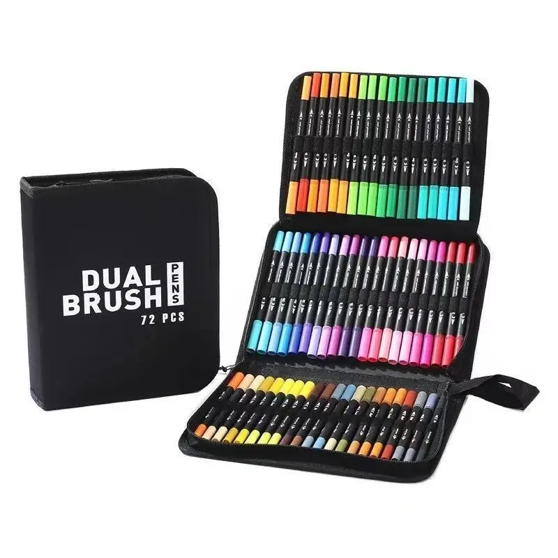 72 Colors High-Quality Soft Tip Acrylic Marker Set, Marker Pen Set, Art Drawing Supplies, Waterproof Non-Fading Student Art Markers, Ideal for Creative Drawing and Painting