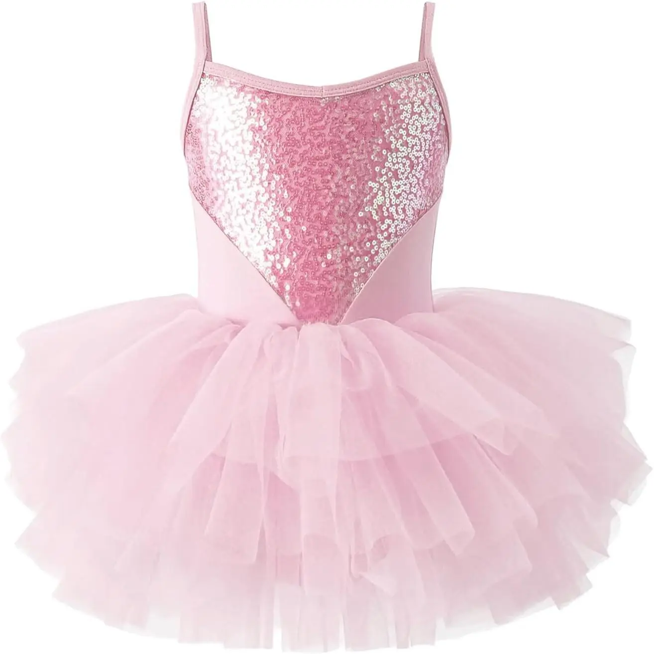 Girls Ballet Leotards Sequin Tutu Dress Sleeveless Tulle Ballet Outfit Dance Dresses for Girls