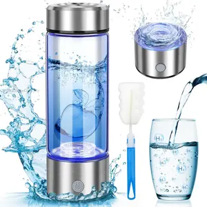 2025 Upgrade Hydrogen Water Bottle, 3 Min 1800PPB Fast Hydrogen Water Generator with  Tech, 14oz Portable Hydro Water Machine, Rechargeable Hydrogen Rich Glass for Home Office Travel & FitnessDD22HomeCookJoy