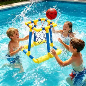 New Kids Water Basketball Hoop, Outdoor Pool Floating Basketball Frame, Fun Water Toy, Float Basket, Perfect for Summer Playtime