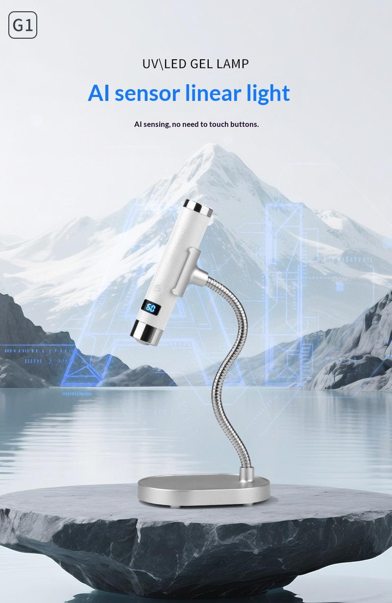 Nail straight light intelligent touch sensing nail sticker quick drying nail sticker diamond curing light straight light portable light bracket Fast LED Dryer with Timer