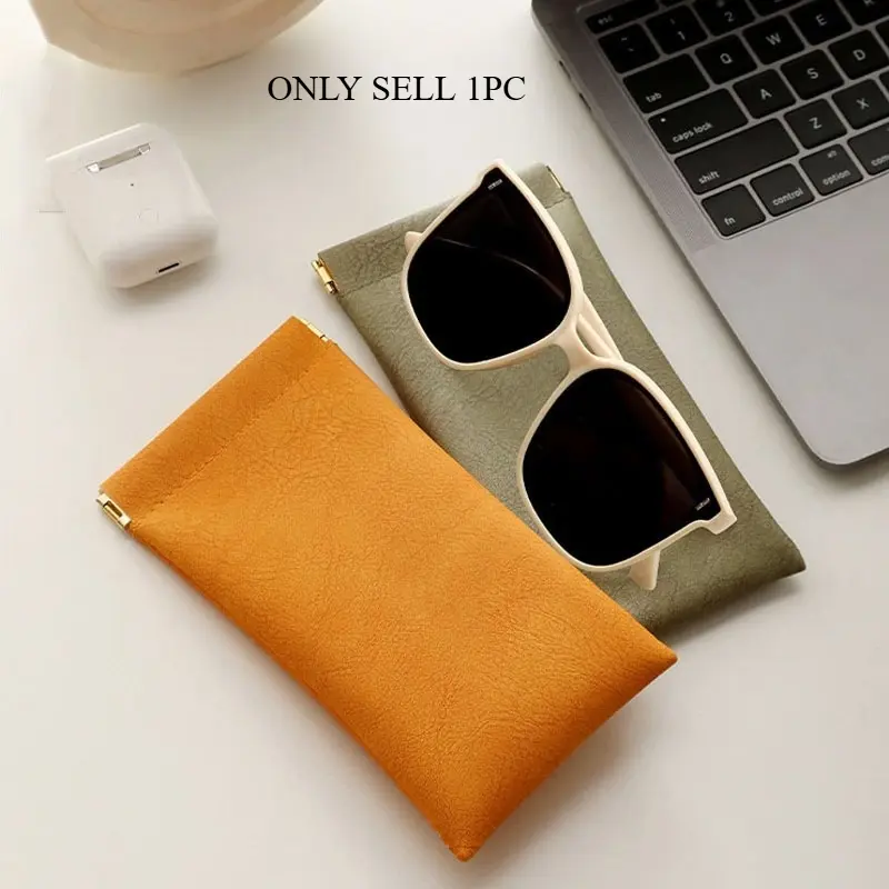 1pc Simple Portable Glasses Organizer, Travel Storage Bag, Portable Lightweight Self Closing Bag