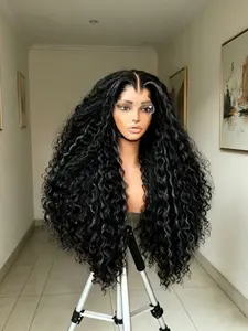 26-Inch Long Curly Wig, 180% Density, Natural Hairline, No Glue, Breathable Lace, Heat Resistant, Comfortable Daily Wear