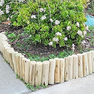 Backyard X-Scapes Natural Eucalyptus Wood Log for Edging Lawn Landscape Fence Borders 72 in L x 6 in H x 1.25 in D