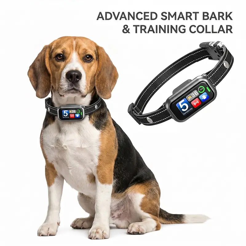 Papani Smart Ai Anti-Bark Collar for Dogs, 5 Training Modes, Waterproof Ip67, Adjustable Sensitivity, Rechargeable