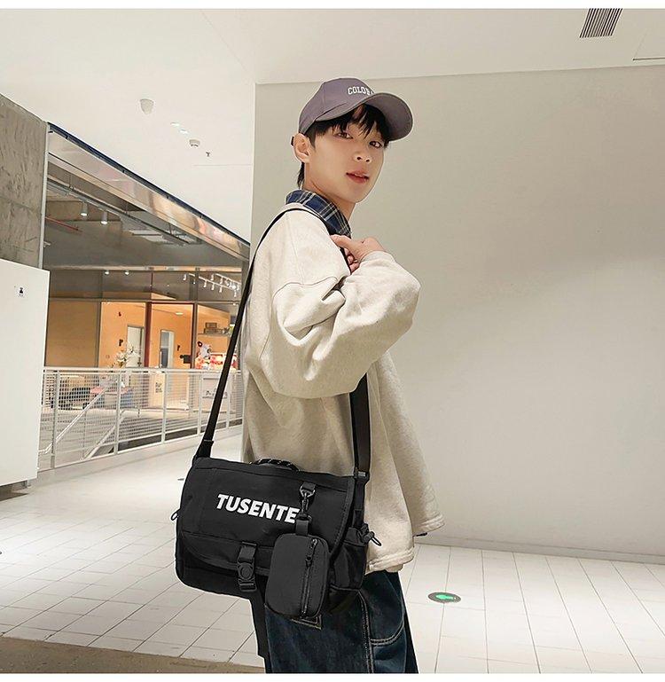 Open-top 2026 winter one-size-fits-all chest bag made of nylon fabric with lettering