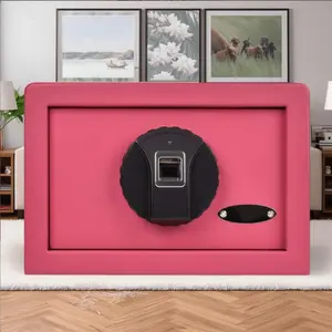 Pink Biometric Fingerprint Safe Box for Jewelry and Valuable Items, Secure Storage Solution, Ideal for Rings, Necklaces, Watches