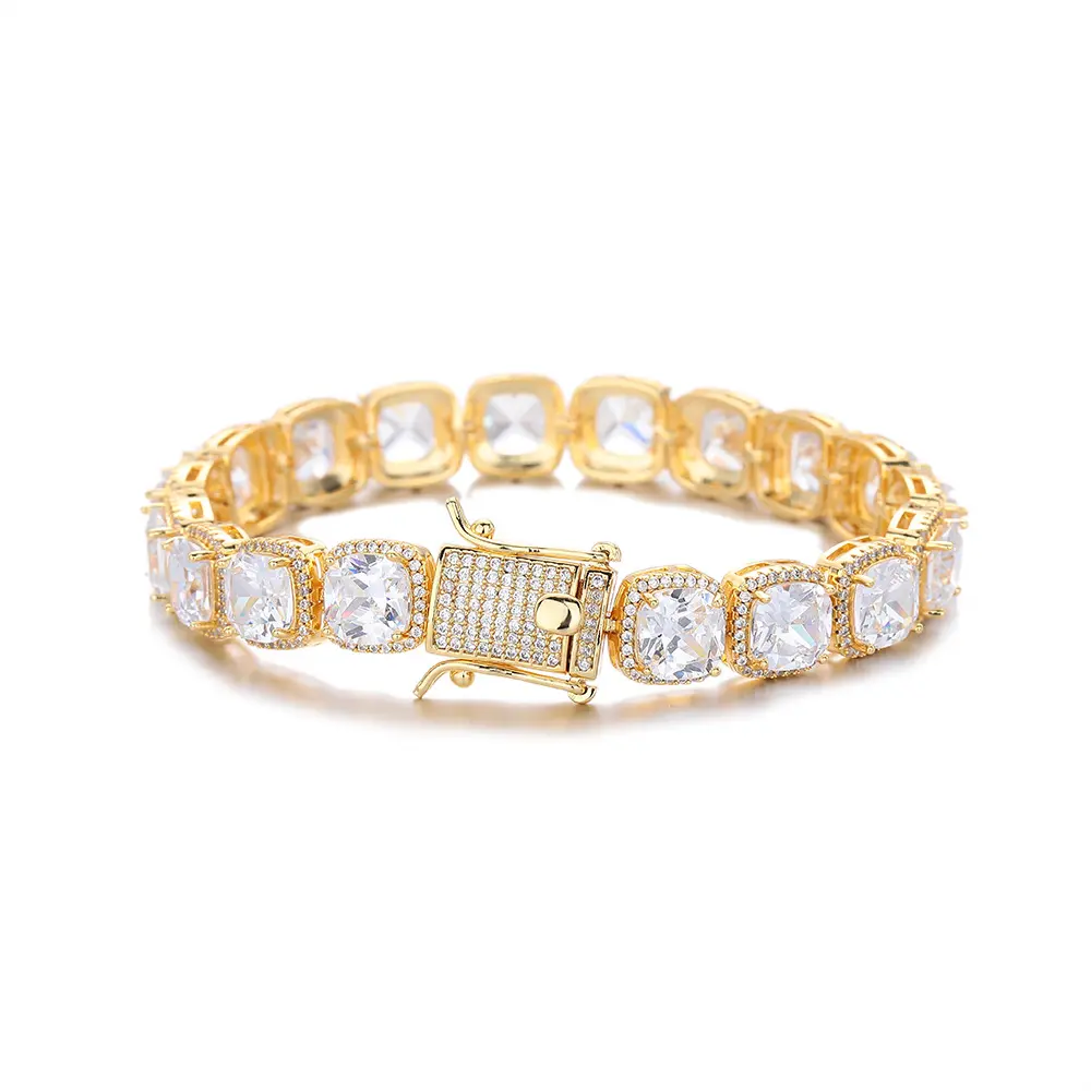 Hip-hop bracelet, new style chunky cubic zirconia chain men's necklace, spiritual jewelry, elegant jewelry gift, drip jewelry, boujee gift, fashion jewelry