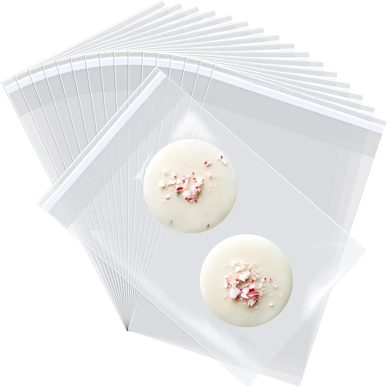 400 Pcs Cellophane Bags, 3x5" 2.8 Mils Cookie Bags for Packaging, Small Cellophane Bags Self Adhesive, Cello Bags Small Clear Plastic Bags for Candy, Dessert, Bakery,Jewelry, Crafts