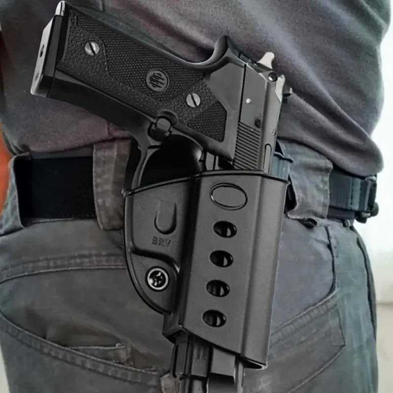 Classic style Tactical Right-Hand M9 Pistol Sheath, BRV Quick Draw Sheath. Suitable for M9 model. Made of ABS material. Tactical Equipment