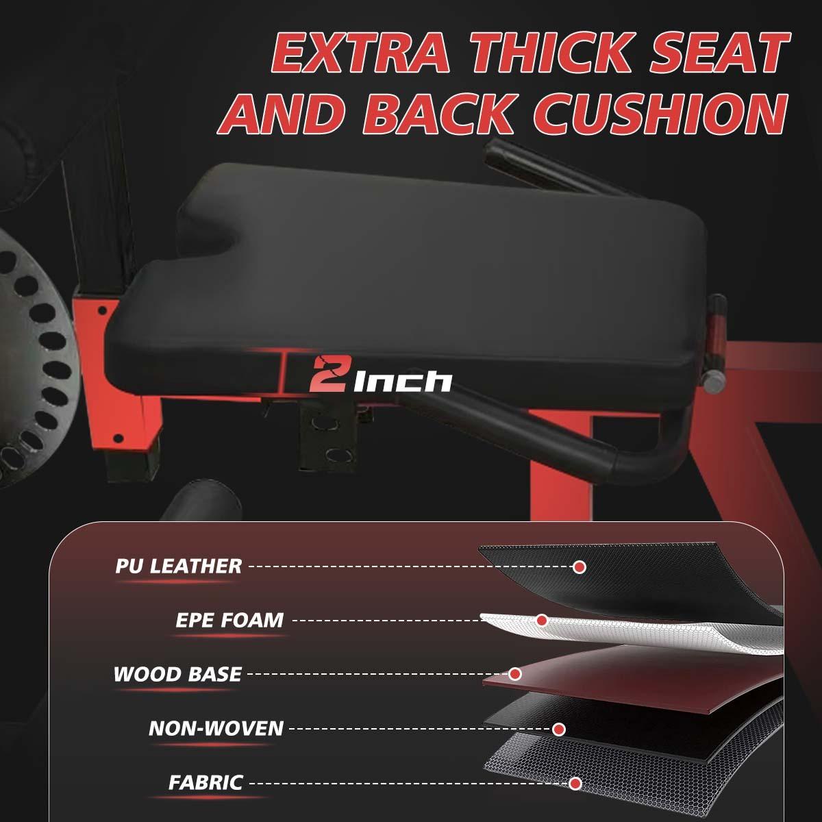 [Fahuac] Adjustable Leg Extension and Curl Machine, Heavy Duty Leg Rotary Extension Machine for Lower Body Workouts, Multifunctional Home Gym Weight Machine, Fits 1" or 2" Weight Plates