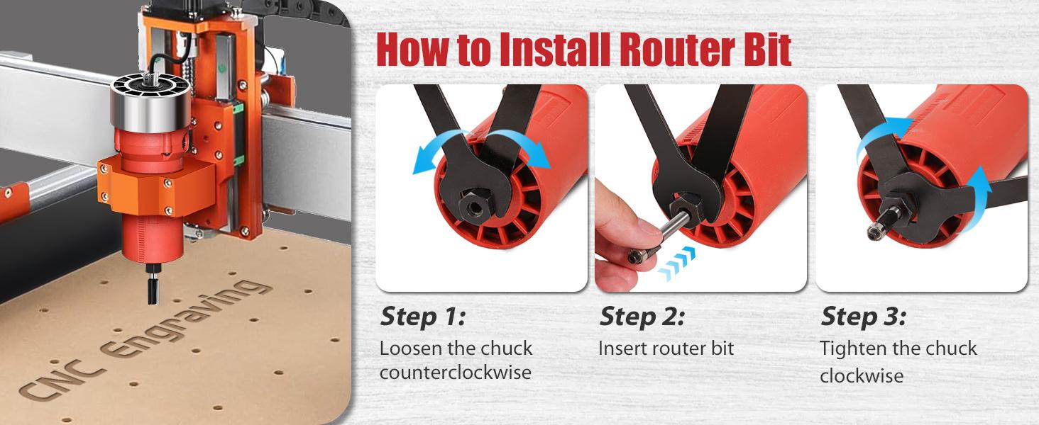 630W 5.3 Amp Wood Router Tool with Fixed Base Compact Router for Woodworking, 35,000 RPM, 1/4" collet & 5 Trim Bits, Straight & Roller Guide, 2 Wrenches and Carbon Brushes -.com