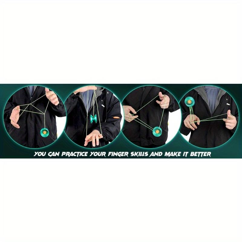 Auto-Rebound Yo-Yos Colorful Responsive for Beginners Boys & Adults Metal Shaft Automatic Rebound String Multiple Colors