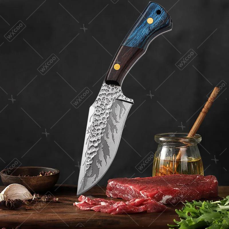 Portable Stainless Steel Boning Knife Meat Cleaver Multi-purpose Vegetable Chopper Fruit Paring Knives For Outdoor Camping BBQ