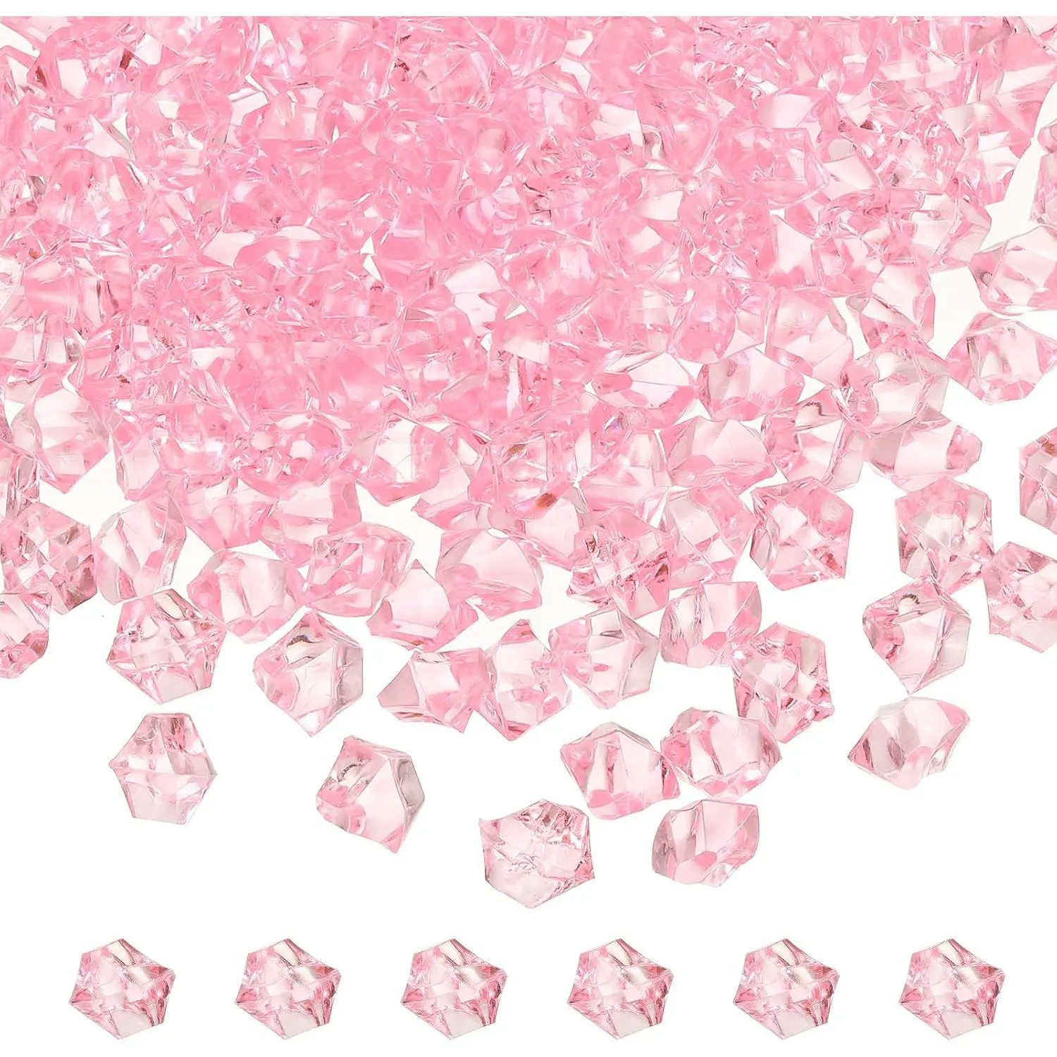1000-Pack  Ice Rocks, 6x9  Crushed Ice  Ges Diaonds for Vase Fillers/Fish /DIY Crafts []