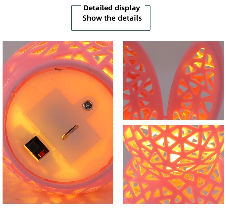 3D Printed LED Easter Hollow Rabbit Lamp, Festive Rabbit Party Decoration Ornament