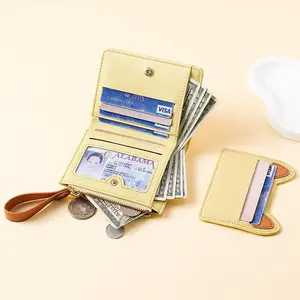New Cat Design Women's Short Wallet, Fashionable Zipper Multi-Card Holder, Convenient ID Card Case, Coin Purse, Handheld Bag