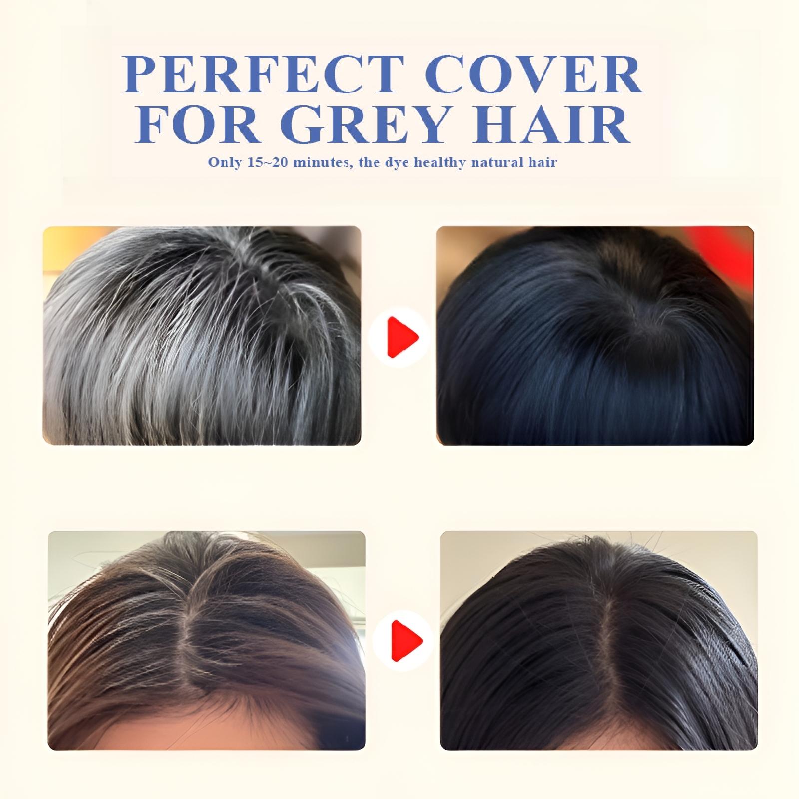 Herbal Hair Dye Shampoo 500ML, Plant Nourishing Repairs Dry Frizzy Hair, Nourishes While Coloring, Long-Lasting Fruit Scent, Recyclable Packaging