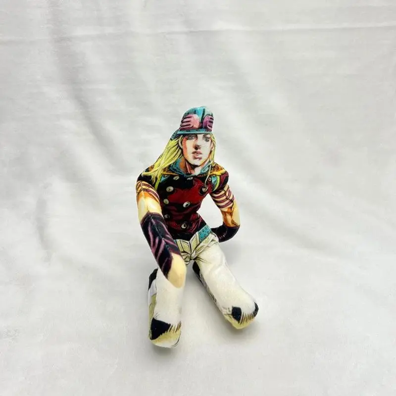 Anime JOJO STEEL BALL RUN Joe Kid Johnny Joestar Gyro Zeppeli Cosplay Doll Abstract Plush Stuffed Dolls Ornament Accessory Prop
