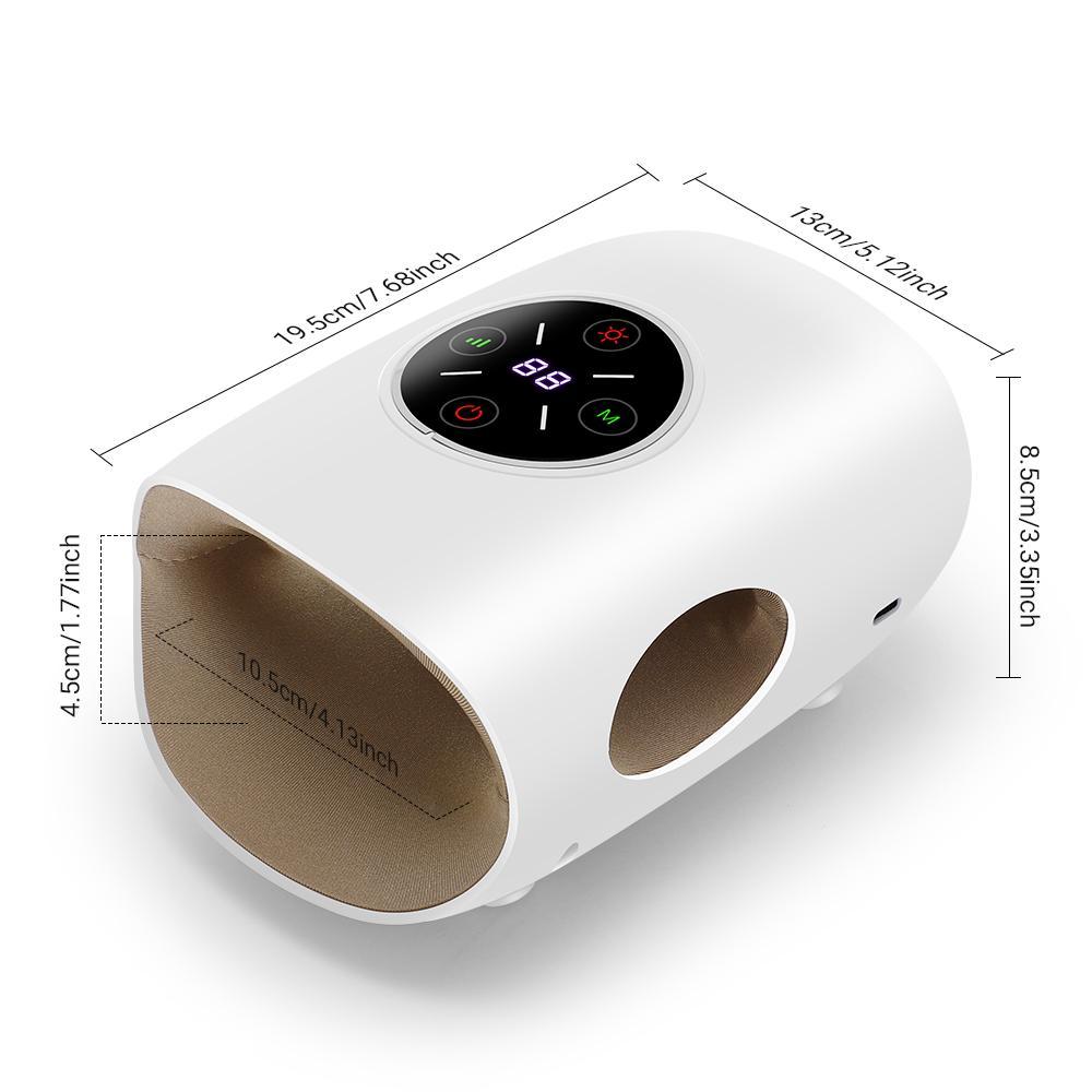 Hot Compress Hand Massager, 1 Box 3 Modes & 5 Levels Hand Massager, Timers Hand Massage Tool for Parents Gift, Electric Massage Machine, USB Rechargeable