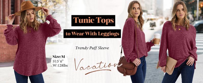 WIHOLL Womens Tops Dressy Casual Long Sleeve Shirts for Women Business Casual Outfits Lightweight Fall Sweaters Warm