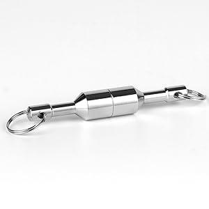 Magnet for Testing Brass,Keychain Pocket Magnets for Purse with Strong Magnetic Rare Earth Neodymium,Gold,Silver, Jewelry,Ferrous Metals Test Magnet (2PACK-D12mm)