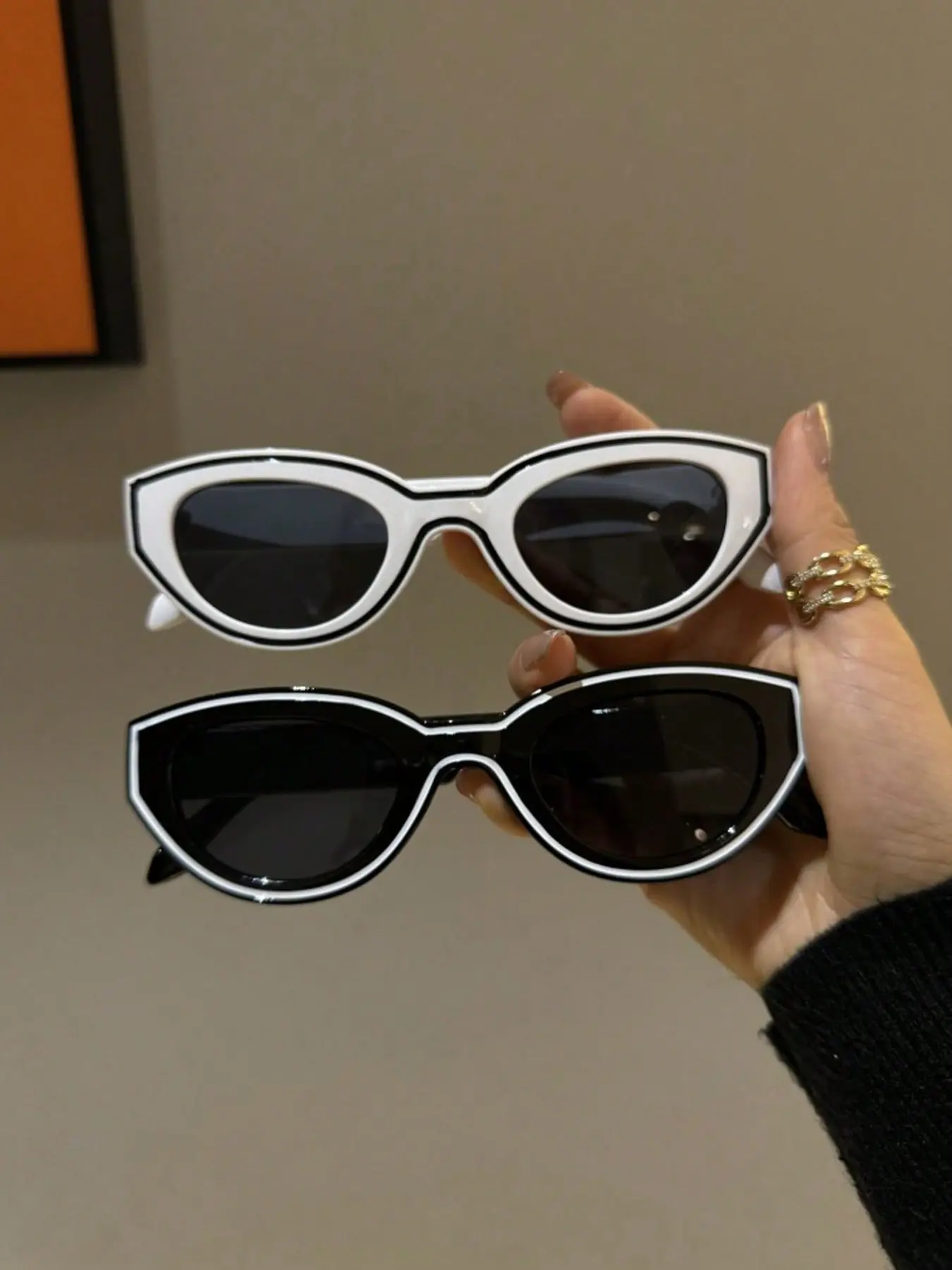 2 Pairs Retro Cat Eye Fashion Glasses, Unisex, Lightweight Casual Eyewear, Ideal for Vacation, Daily Wear, Beach, Back-To-School, Gift, Business Occasions