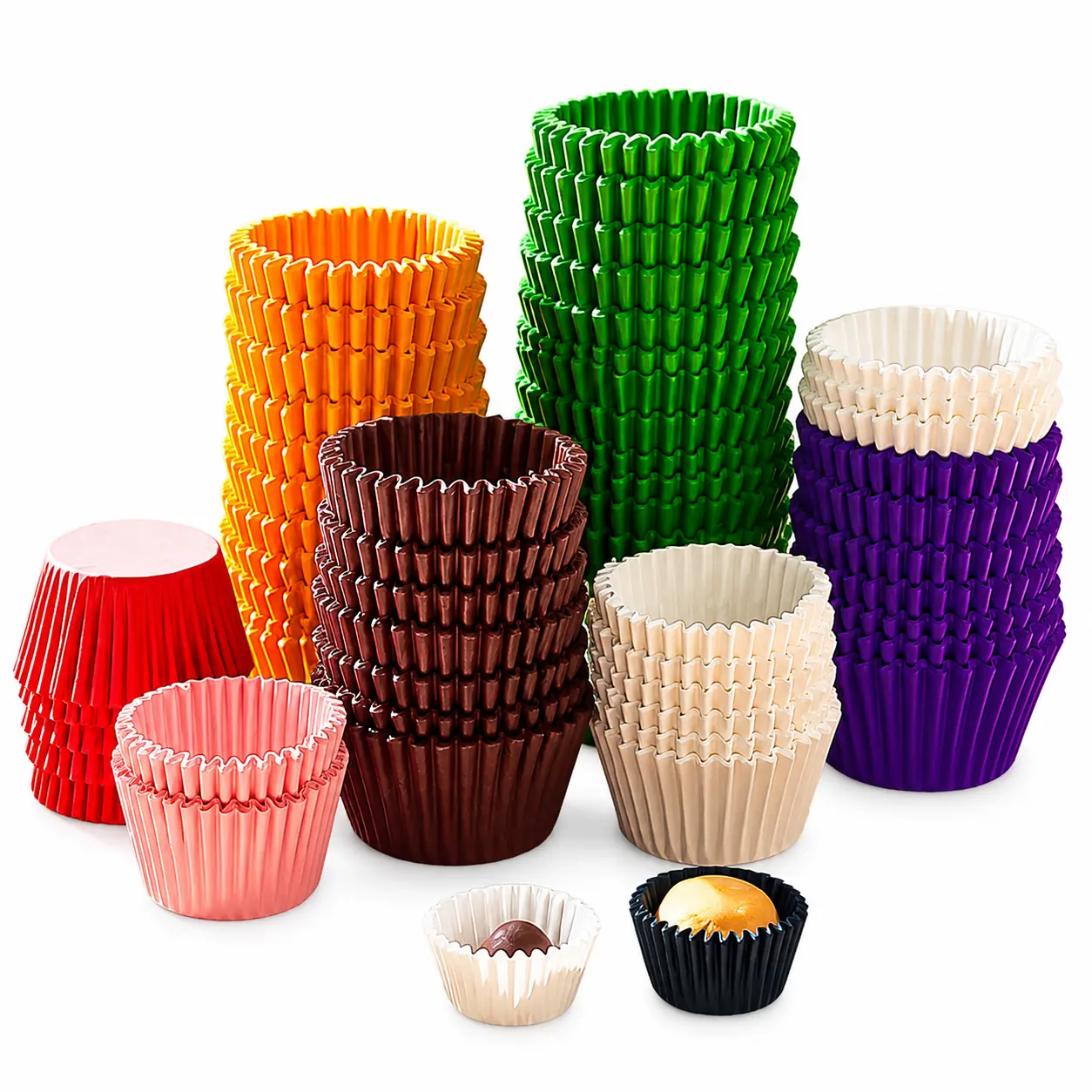 Premium 1000-Piece Set of Disposable Baking Cups with Reinforced Bottom Support – Grease-Resistant Kraft Paper Liners for Cupcakes, Muffins, and Mini Cakes – Ideal for Home Bakers and Commercial Use