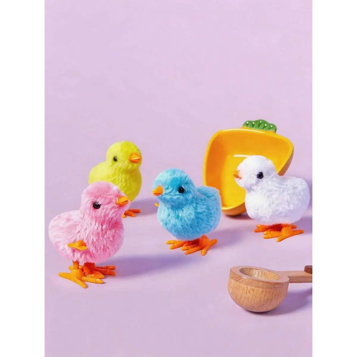 1pc 2pcs 3pcs 4pcs Random Colors Jumping Chicken Cute Simulation Clockwork Wind Up Plush Moving And Running Teenager Creative Plush Doll Toys Home Decoration Gifts