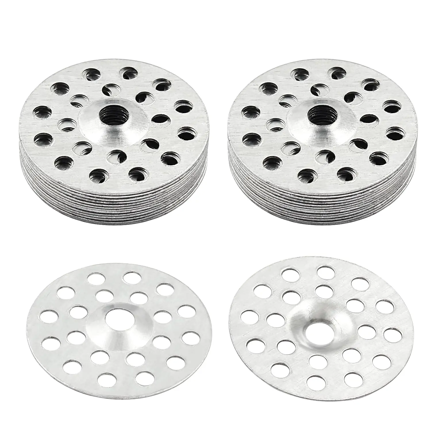 High-Quantity Zinc Metal Flat Plaster Washers, 100-Count, 1 in Size, Flat Washer