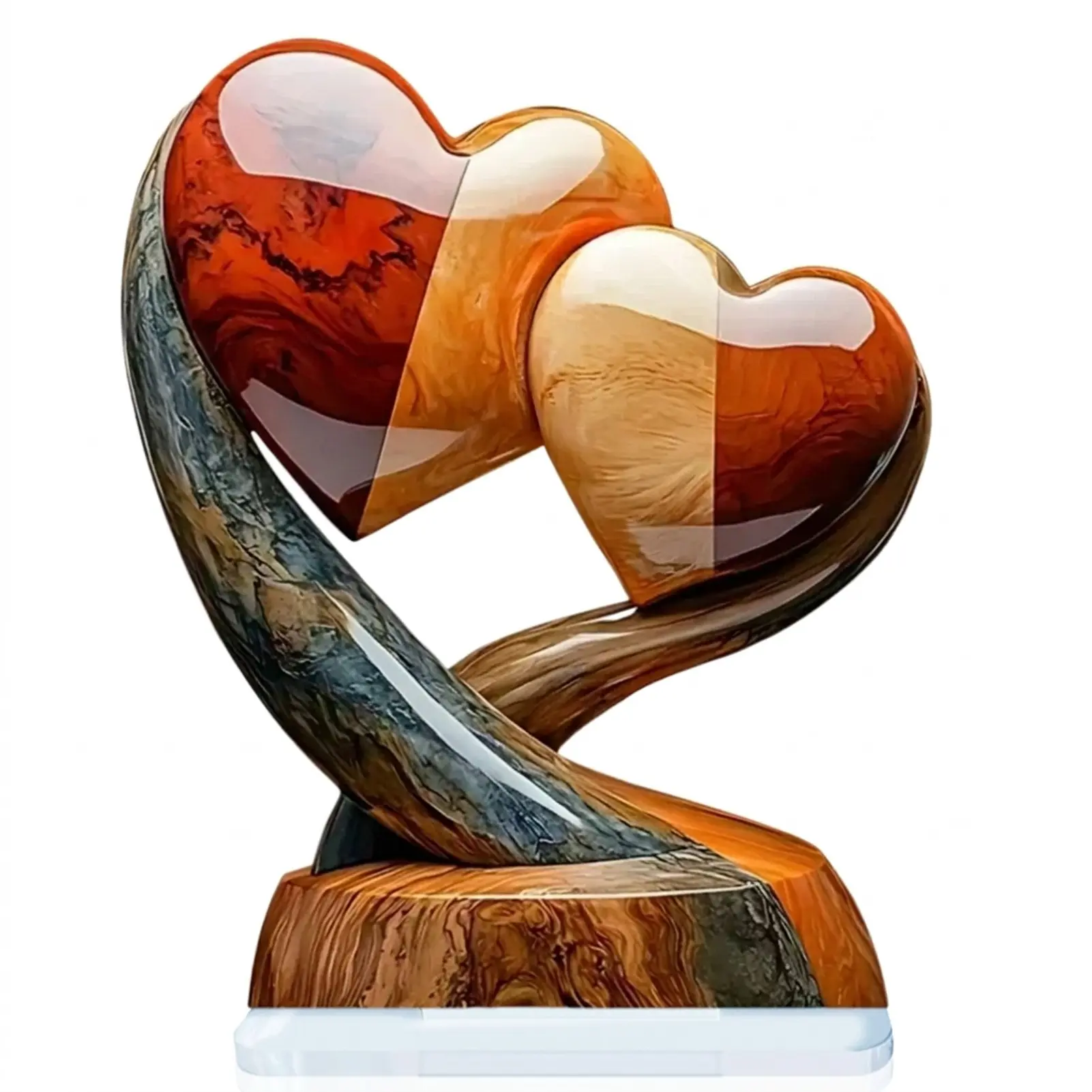 Transparent Acrylic Heart Desktop Decor, Perfect Gift for Valentine's Day, Mother's Day, Father's Day, Elegant Desk Ornament
