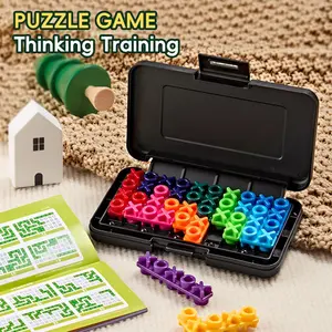 Macaron Rainbow Xo Puzzle Game, 120 Levels Logic Training, Family Fun Board Game, Portable Brain Teaser, Educational Toy for Kids