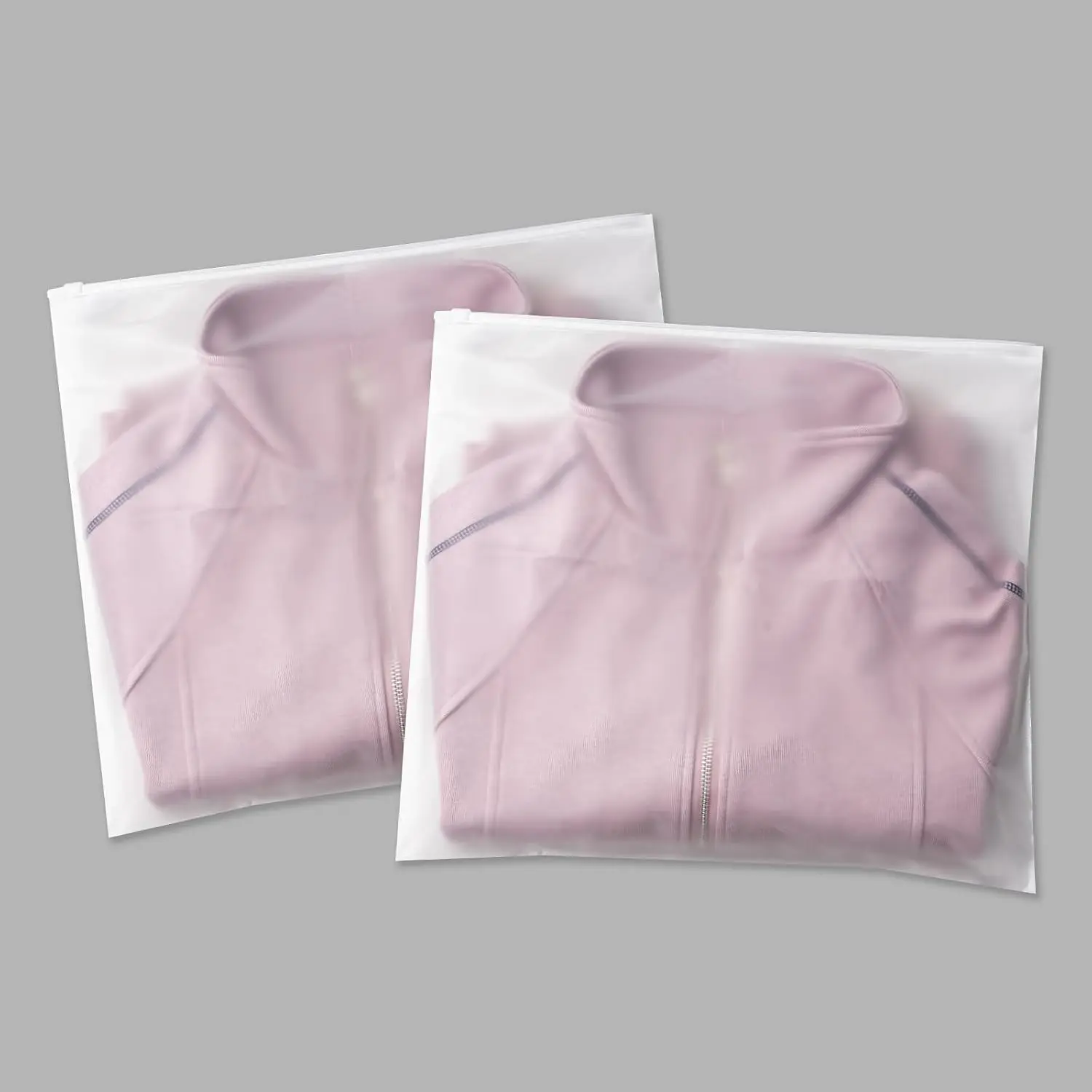 16x12 Inch Frosted Zipper Bags for Clothes Packaging, Swimsuit, Bikini, T-Shirt, Bathing Suit Organizer, 25pcs without Vent Holes 3 Mil