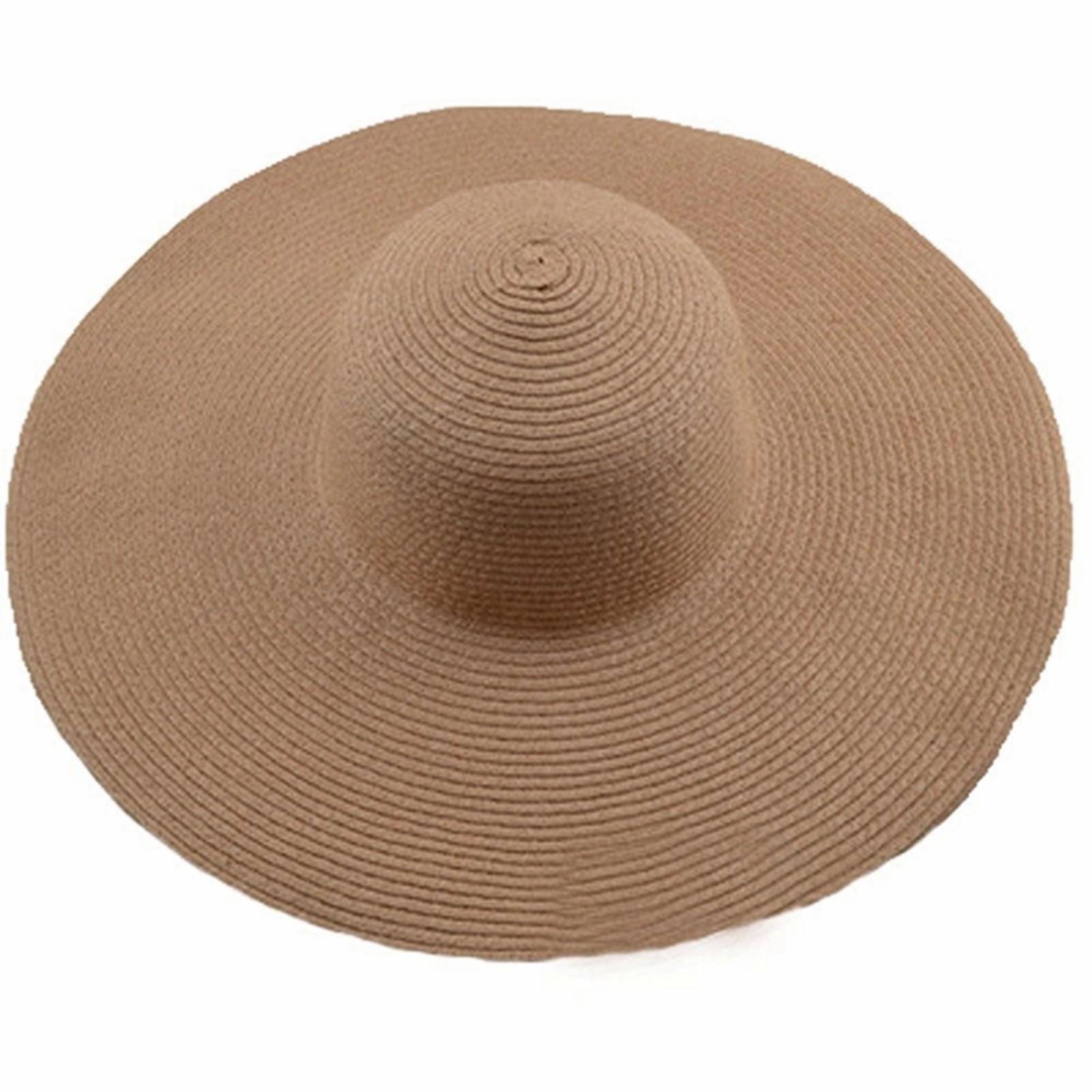 Women's Sun Visor Hat Wide Rimmed Summer Foldable Roll Up Beach Hat Solid Colour Casual Outdoor Sun Protection Large Hat