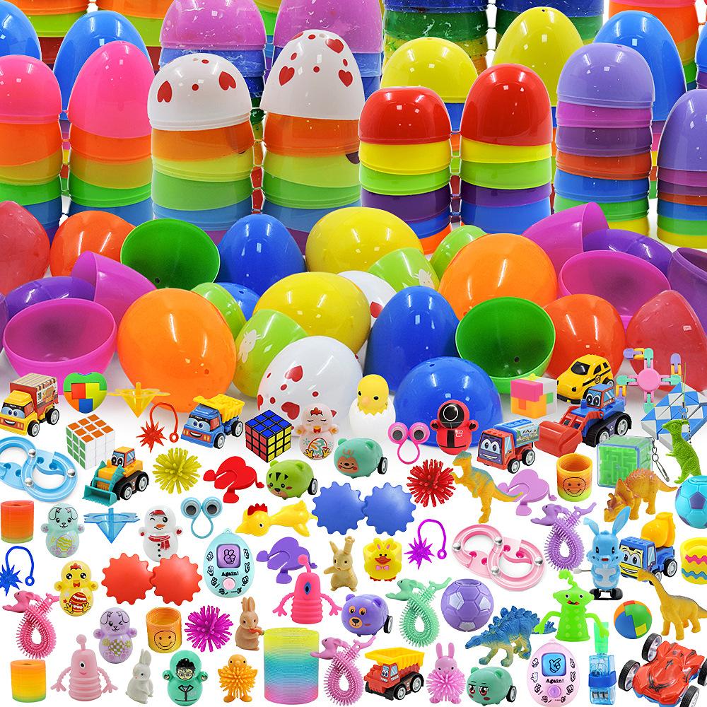 Easter Set DIY Colorful Eggs Cartoon Rabbit Egg Openable Eggshell Party Gift