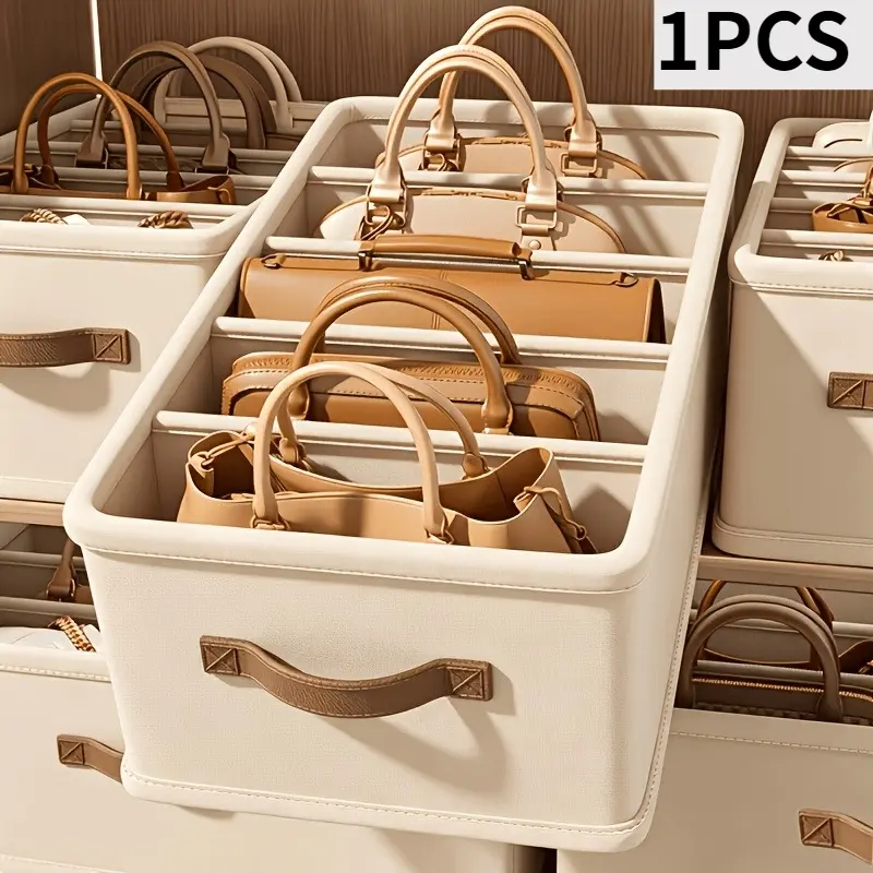 Large capacity bag, partition and organizing box, wardrobe, dust-proof and regular handbag, crossbody bag, bed bottom storage does not occupy space, essential for students to start school, and a versatile gift storage container for multiple holidays
