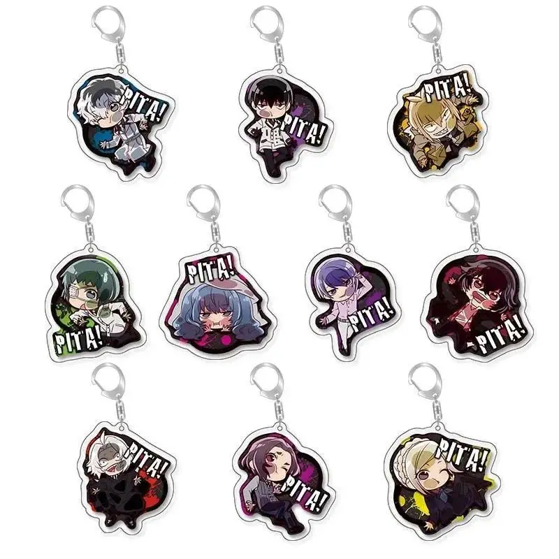 Kaneki Ken Arima Kishou JUZO SUZUYA Popular Anime Two-dimensional Peripheral Transparent Acrylic Keychain Cool Backpack Pendant